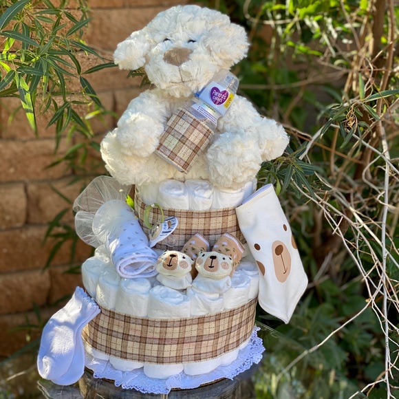 Puppy Diaper Cake, Dog Diaper Cake